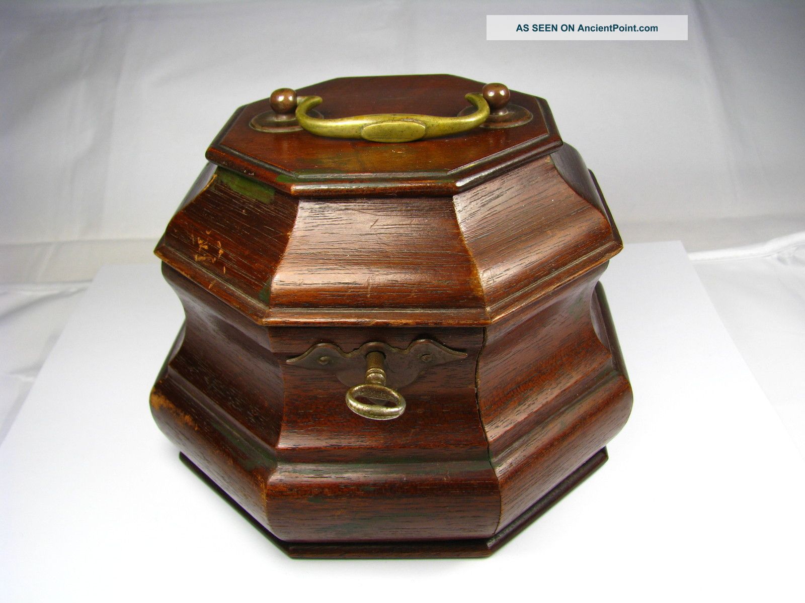 Colonial Williamsburg Mahogany Tea Caddy Box Virginia Usa Ca1950s Boxes photo
