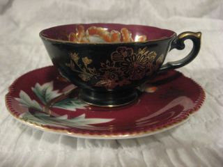 Exquisite Tea Cup & Saucer Trimont China Japan Japanese Made In Japan Vintage photo