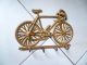 Vintage French Steel Gild Embossed Key / Towel Rack : Bicycle Shape Metalware photo 1