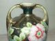 Antique Signed Nippon Japan Hand Painted Porcelain Gorgeous Handled Vase Urn Vases photo 3