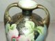 Antique Signed Nippon Japan Hand Painted Porcelain Gorgeous Handled Vase Urn Vases photo 7