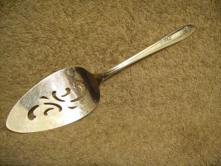 1957 Rogers Lady Fair Pastry Or Pie Server Is Silverplate photo