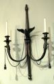 Supperb Pair Of French Napoleonic Bronze Sconces With Eagles Dated To 1800 - 1820 Metalware photo 2
