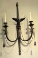 Supperb Pair Of French Napoleonic Bronze Sconces With Eagles Dated To 1800 - 1820 Metalware photo 3