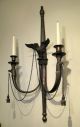 Supperb Pair Of French Napoleonic Bronze Sconces With Eagles Dated To 1800 - 1820 Metalware photo 5