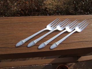 4 Rogers International First Love Salad Forks Good Not Marked First Lov Ltc photo