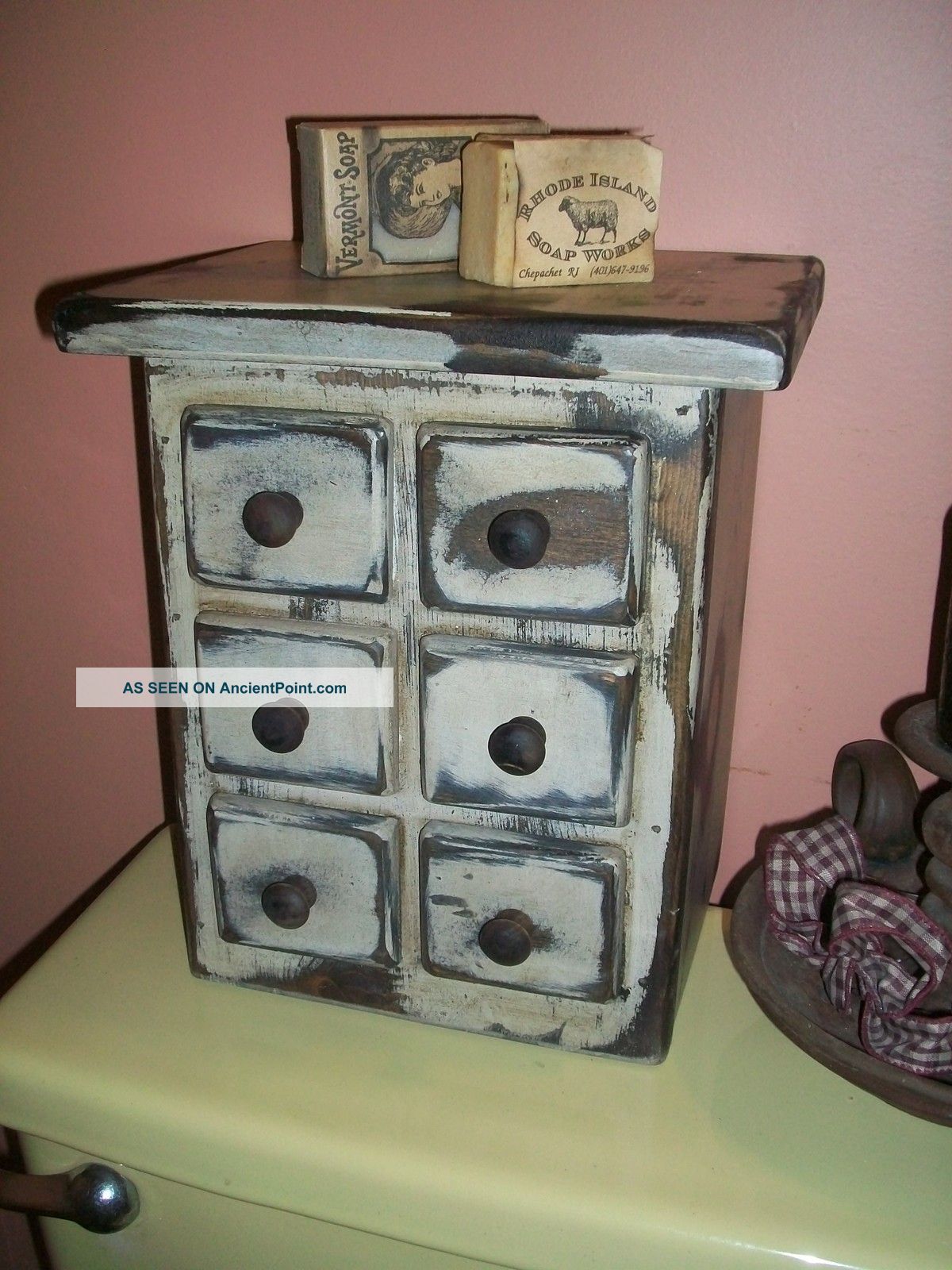 Primitive Wood Toilet Paper Caddy Cover - Any Color Primitives photo
