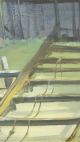 1969 Vintage Orig Oil Painting Empty Dry Dock After Launch Signed Barton Nr Yqz Other photo 3