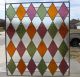 Traditional Diamond Stained Glass Window Panel Art Panel 1940-Now photo 1