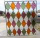 Traditional Diamond Stained Glass Window Panel Art Panel 1940-Now photo 4