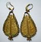 Pair Of Earrings In Gilded Bronze - Island Of Flores Indonesia - Early 20th - 12g Both Pacific Islands & Oceania photo 1