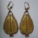 Pair Of Earrings In Gilded Bronze - Island Of Flores Indonesia - Early 20th - 12g Both Pacific Islands & Oceania photo 2