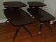 2 Vtg Mid - Century Danish Modern End Side Table Eames 60s Retro Tiered Bent Wood Post-1950 photo 7