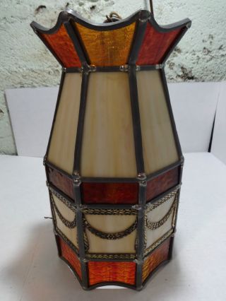 Antique Art Deco Stag Ceiling Light (stag Glass & Lead) : Early 20th Century Rare photo