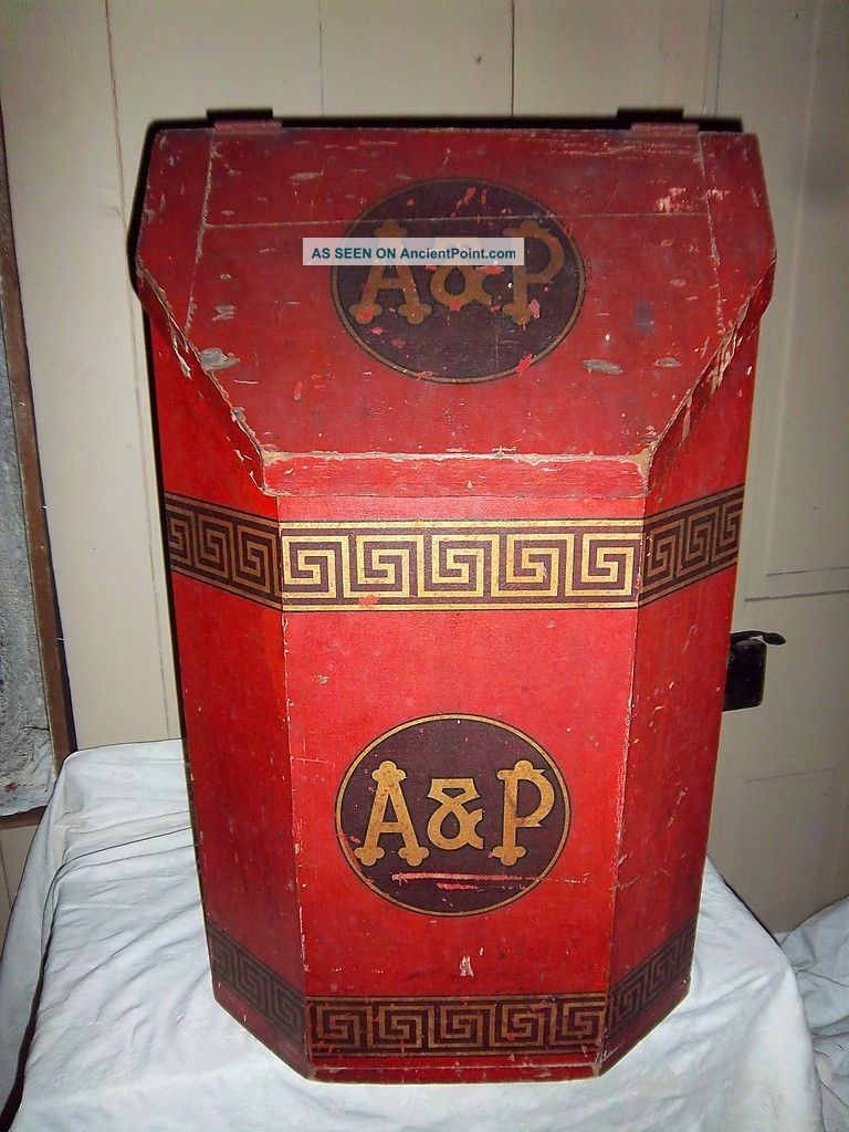 Atlantic And Pacific Tea Co.  Store Display Tea Bin Primitives photo