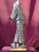 Period French Bronze Statue Musician C.  1880 Signed Bouret Metalware photo 3