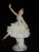 Antique German Porcelain Dresden Lace Ballerina Lady Dancer Figurine Figure Figurines photo 9