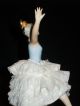 Antique German Porcelain Dresden Lace Ballerina Lady Dancer Figurine Figure Figurines photo 4