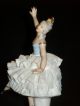 Antique German Porcelain Dresden Lace Ballerina Lady Dancer Figurine Figure Figurines photo 7