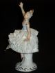 Antique German Porcelain Dresden Lace Ballerina Lady Dancer Figurine Figure Figurines photo 8