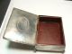 Antique Hand Hammered Pewter Box With Feet Was For Tobacco Metalware photo 3