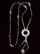 Antique Egyptian Elephant Fire Opal & Variscite Gemstones Pre1900 Ivory Necklace Egyptian photo 11