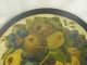 Great Antique American Primitive Folk Art Still Life Fruit Painting On Wood Primitives photo 2