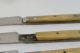 Terrific Antique Civil War Ear Bone Handle Knives And Fork Set Primitives photo 3