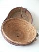 Early 20th Century Ethiopian Bread Basket.  Fine Weave,  Leather Clad. . Other photo 2