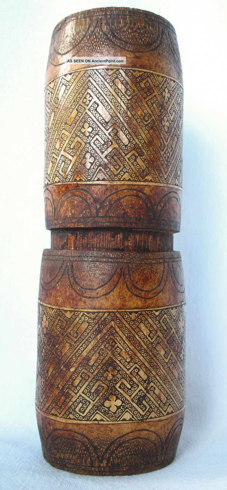 Bamboo Betel Nut Lime Container Timor Tribal Artifact Late 20th C Pacific Islands & Oceania photo