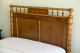 19th Century Pine Faux Bamboo 3/4 Bed W/ Custom Mattress & Box Spring 1800-1899 photo 9