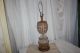 Mid Century Modern Lamp Glass Applied Reed Rattan Material Earth Tones Mid-Century Modernism photo 1