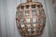 Mid Century Modern Lamp Glass Applied Reed Rattan Material Earth Tones Mid-Century Modernism photo 4