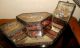 Antique Victorian Beveled Rose Thick Glass Vanity Jewelry Box Set Mirror Ornate Victorian photo 5