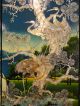 Mid Century Modern Painted & Mother Of Pearl Inlaid Wall Panels Of Asian Cranes Paintings photo 7