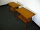 Pair Of Two Vintage Danish Modern Two Tier Solid Maple End Tables Night Stands Post-1950 photo 3