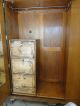Queen Anne Antique English 1800 ' S Wardrobe Dresser Mirrored Vanity Night Stand 1800-1899 photo 10