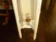 French Country Chic Shabby Tall Accent Table Stand Ornate White Plant Key Side Post-1950 photo 5