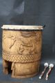 Xxl Huehuetl Drum Mexican Aztec Antique Musical Percussion Ethnic Instrument Percussion photo 1