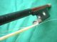 Old German Violin Bow Bauer Brand Vuillaume Type Ebony Nickel Silver Frog C.  1910 String photo 3