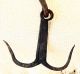 Antique 18`c Islamic Ottoman Empire Forged Iron Meat Grappling Hook Hanger Primitives photo 7