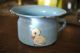 Miniature Enamelware Chamber Pot Light Blue Painted Duck Decoration - So Cute Primitives photo 1