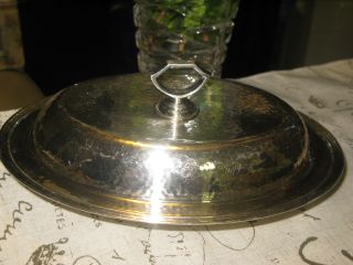 Vintage Silver Plate Oval Entree Dish  Barbours P.  Co  6030 H photo