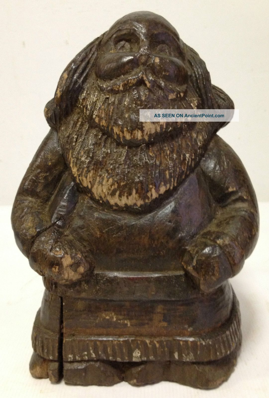 Old Grandpa Santa Claus Paper Mache Mold/sculpture Primitives photo