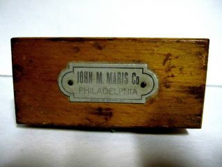Antique Set Weights In Wood Box John M.  Maris Co Philadelphia Pa Germany 1846 - 72 photo