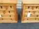 49641 Pair Rustic Pine 7 Drawer Nightstand End Table S Post-1950 photo 1