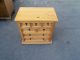49641 Pair Rustic Pine 7 Drawer Nightstand End Table S Post-1950 photo 3