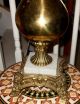 Antique Gilt Brass Marble Base Torchiere Art Nouveau Floor Lamp Ornate Figural Art Nouveau photo 5