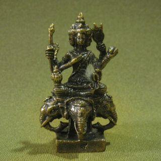 Brahma Creator Hindu Prosperity Lucky Sacred Charm Thai Amulet photo