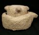Antique Medieval Stone Little Mortar With Particular Pestle Ad 1000 - 1300 Primitives photo 8